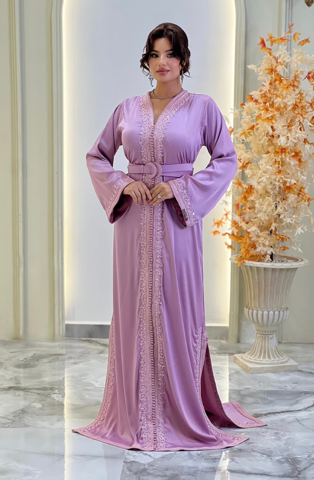 Satin floor length - Kaftan Melila | Renaissance gown | Romantic gown | Engagement gown | Renaissance dress