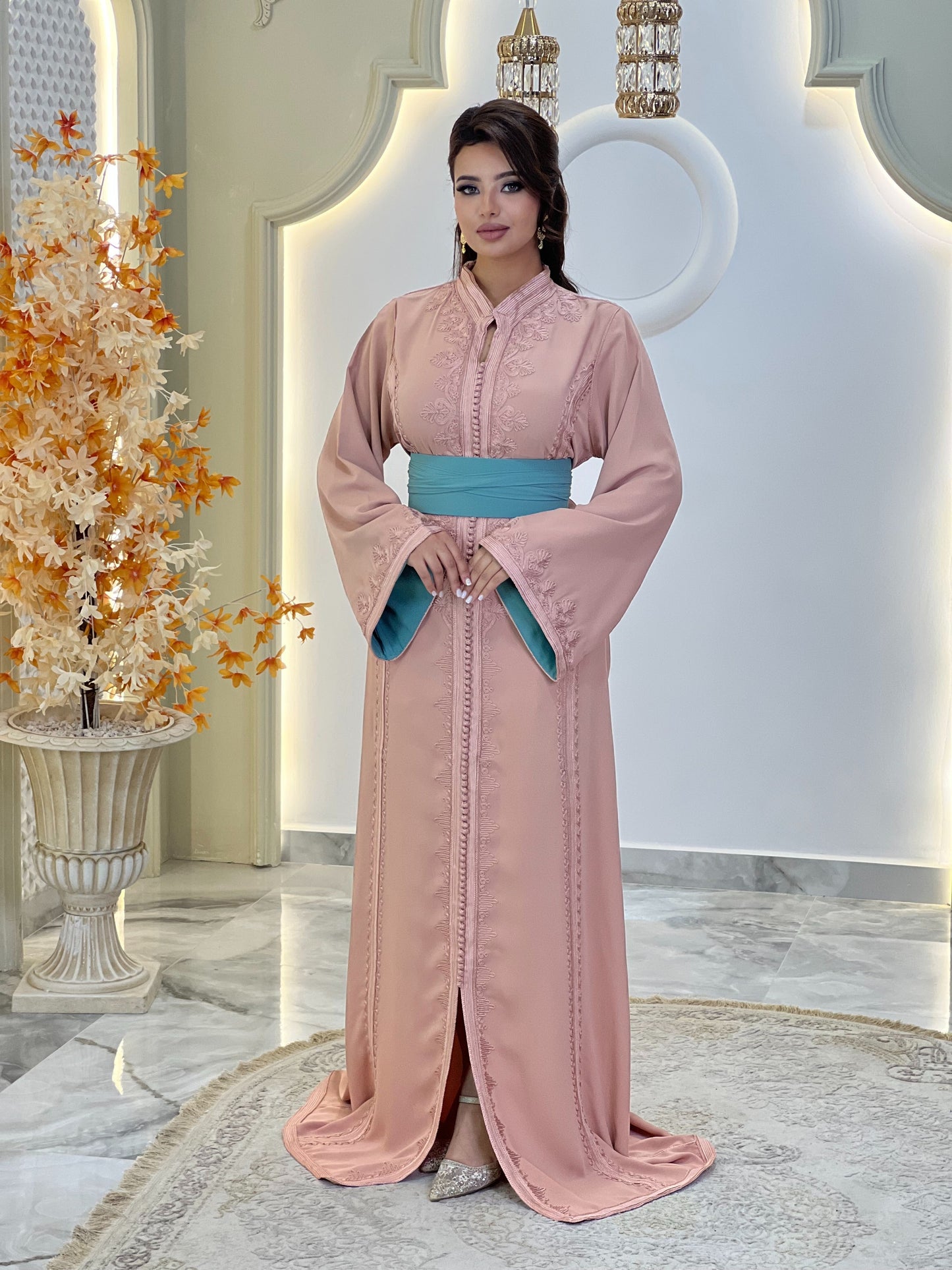 Ren faire dress - Caftan Nawal | Rehearsal silk dress | Silk reception dress | Wedding dress simple | Flowy wedding