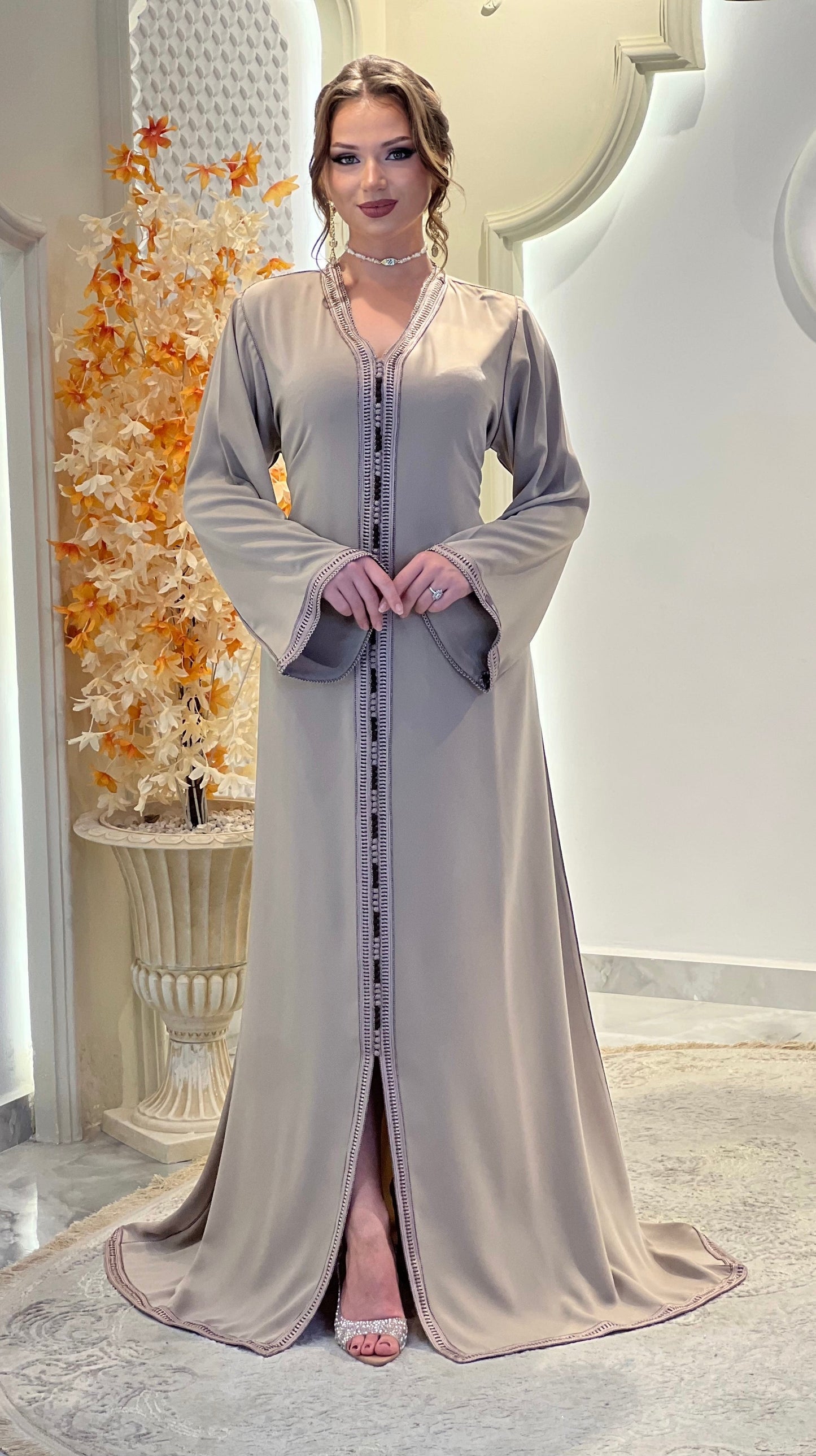 Satin floor length - Dina | Renaissance gown | Romantic gown | Engagement gown | Renaissance dress