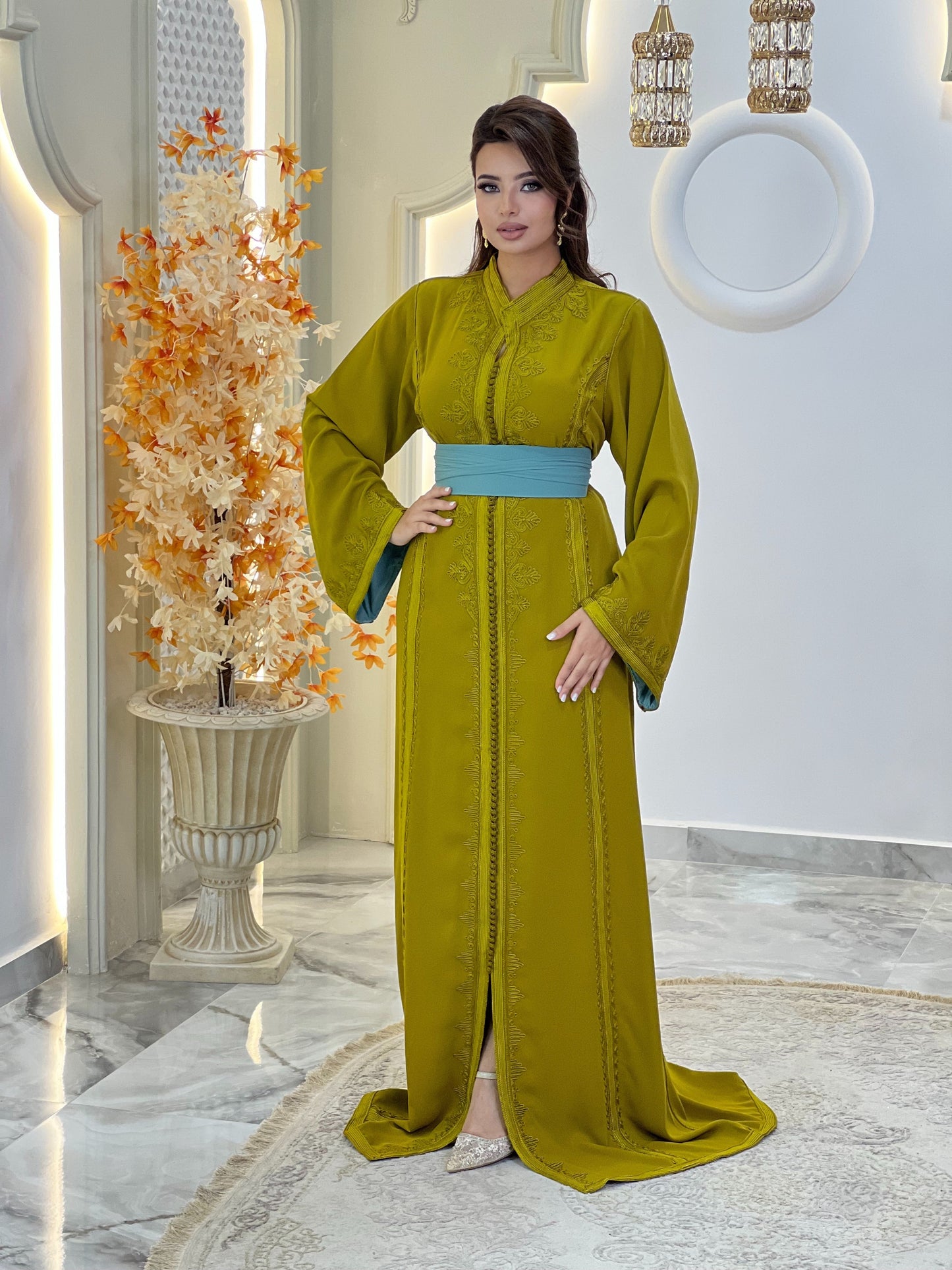 Ren faire dress - Caftan Nawal | Rehearsal silk dress | Silk reception dress | Wedding dress simple | Flowy wedding