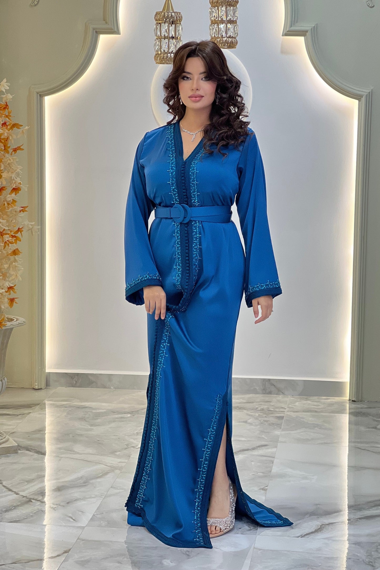 Satin floor length - Kaftan Melila | Renaissance gown | Romantic gown | Engagement gown | Renaissance dress