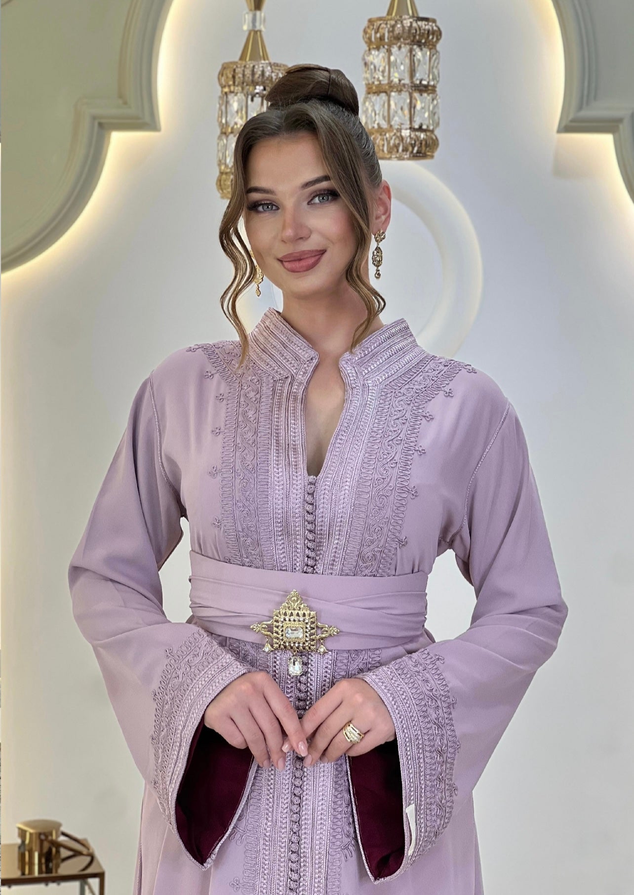 Bridal gown boho - Caftan Nazeera | Reception dress | Backless bride dress | Gown with train | Romantic bridal gown