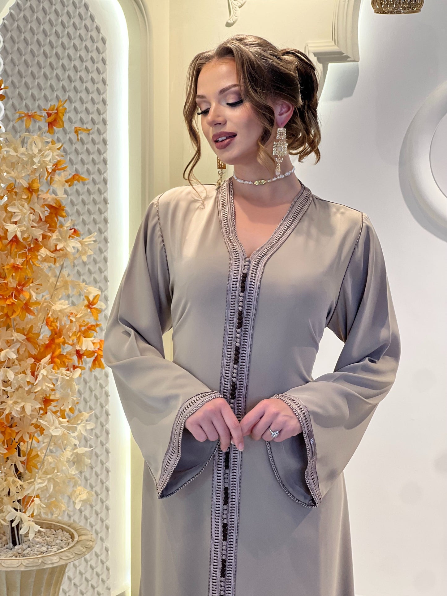 Satin floor length - Dina | Renaissance gown | Romantic gown | Engagement gown | Renaissance dress