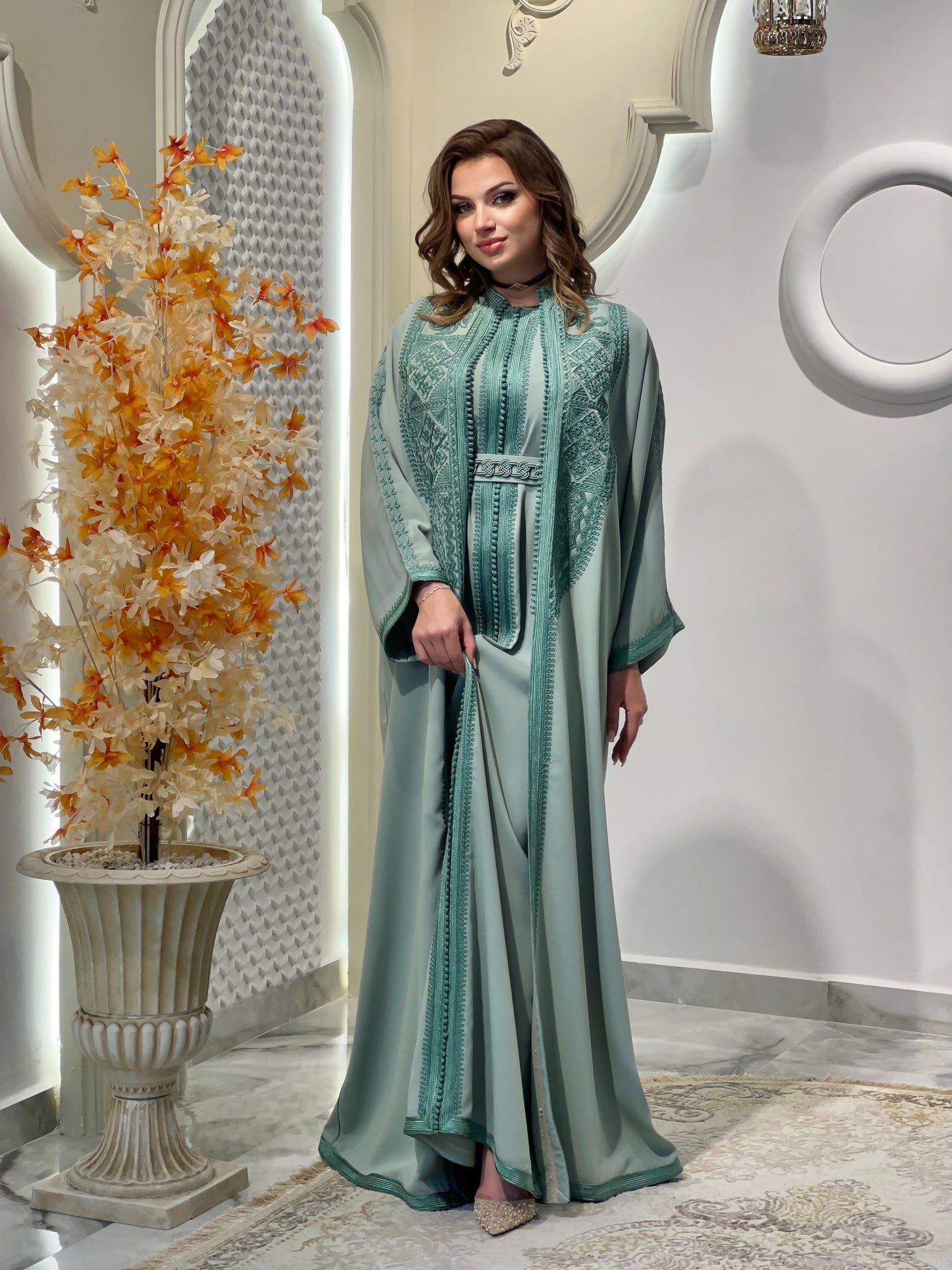 Modest wedding dress - Daur | Drop waist wedding | Fairy tale dress | Venice Carnival | Satin floor length