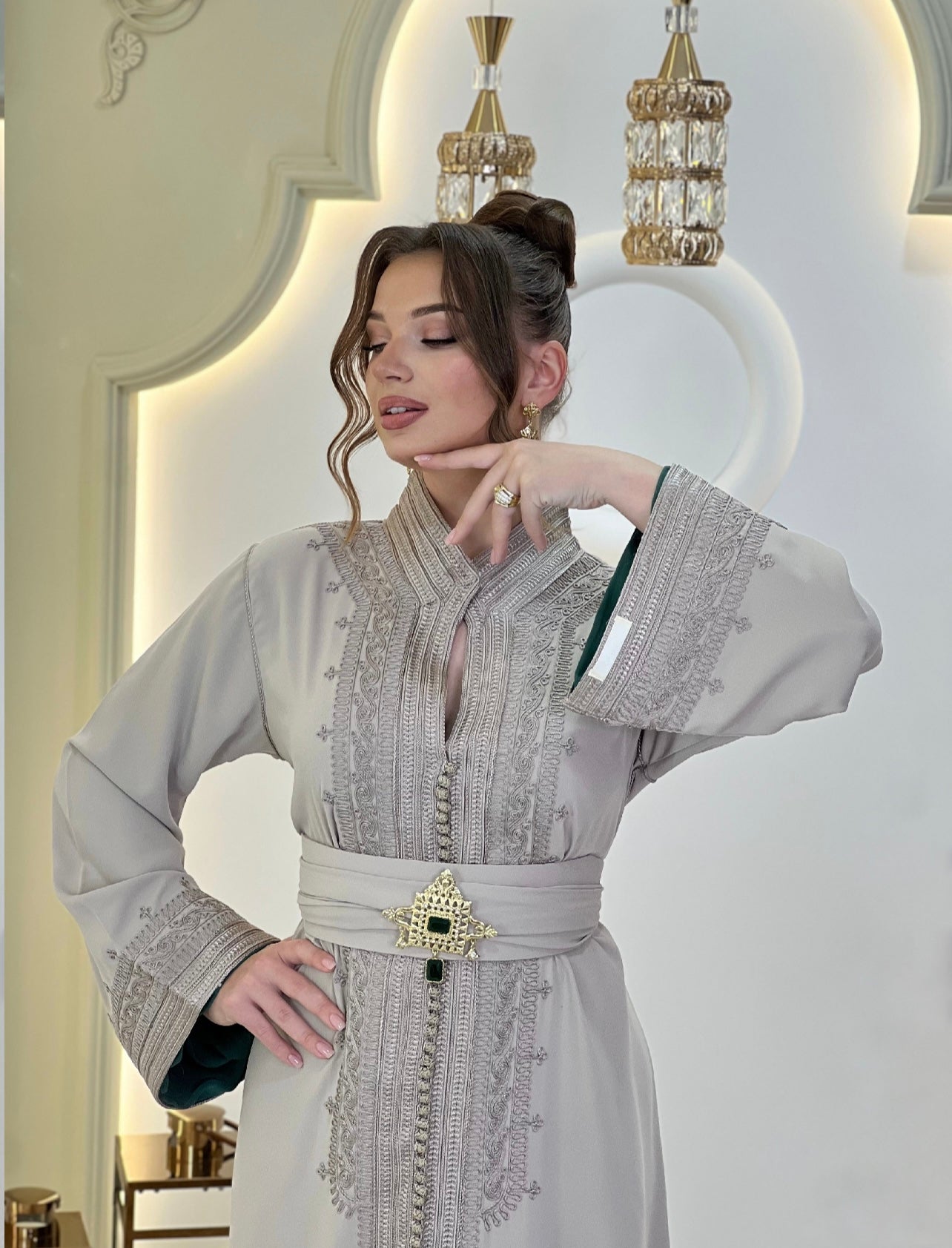 Bridal gown boho - Caftan Nazeera | Reception dress | Backless bride dress | Gown with train | Romantic bridal gown