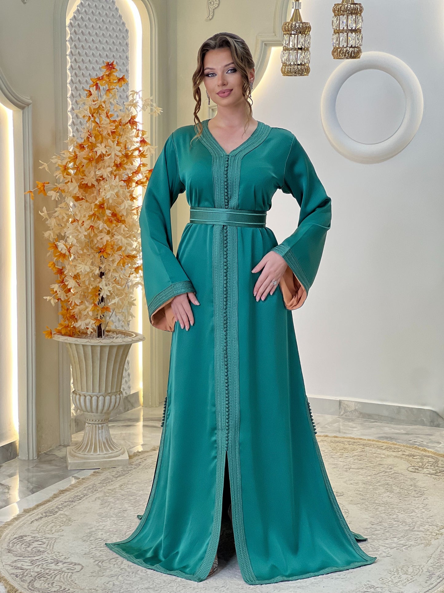 Courtesan dress - Caftan Maram | Glitter Bridal Lux | Civil court dress | Pearl lace corset | Fantasy bridal gown