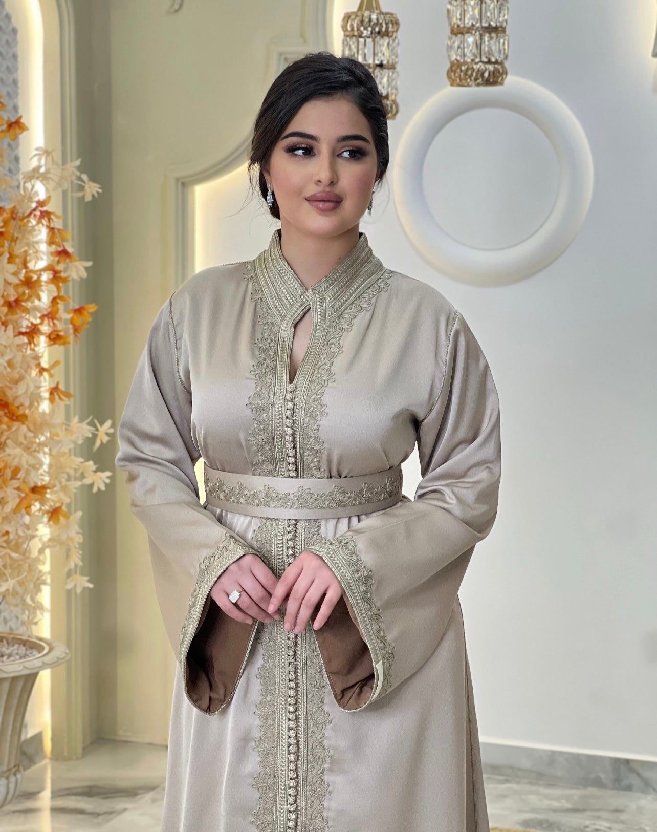 Flowy wedding - Caftan Dounia | Rustic wedding dress | Bridal gown boho | Reception dress | Backless bride dress