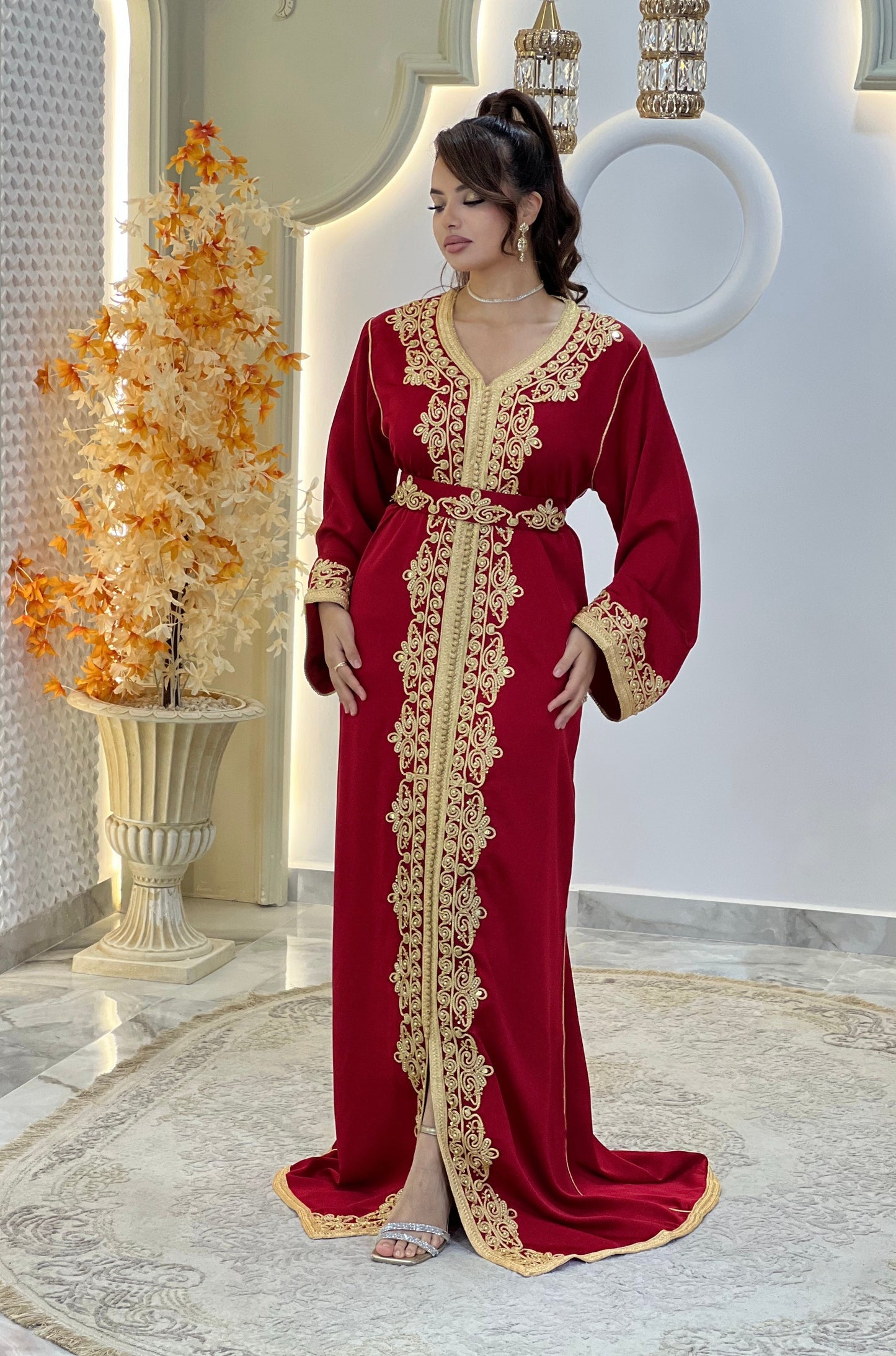 Courtesan dress - Kaftan Golnaz | Glitter Bridal Lux | Civil court dress | Pearl lace corset | Fantasy bridal gown