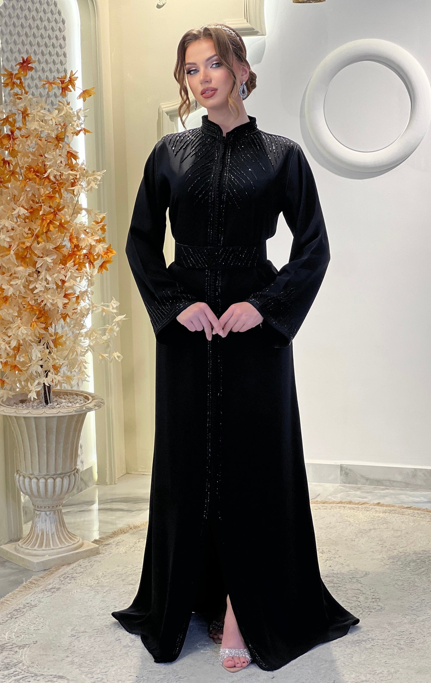 Flowy wedding - Solenne Black | Rustic wedding dress | Bridal gown boho | Reception dress | Backless bride dress