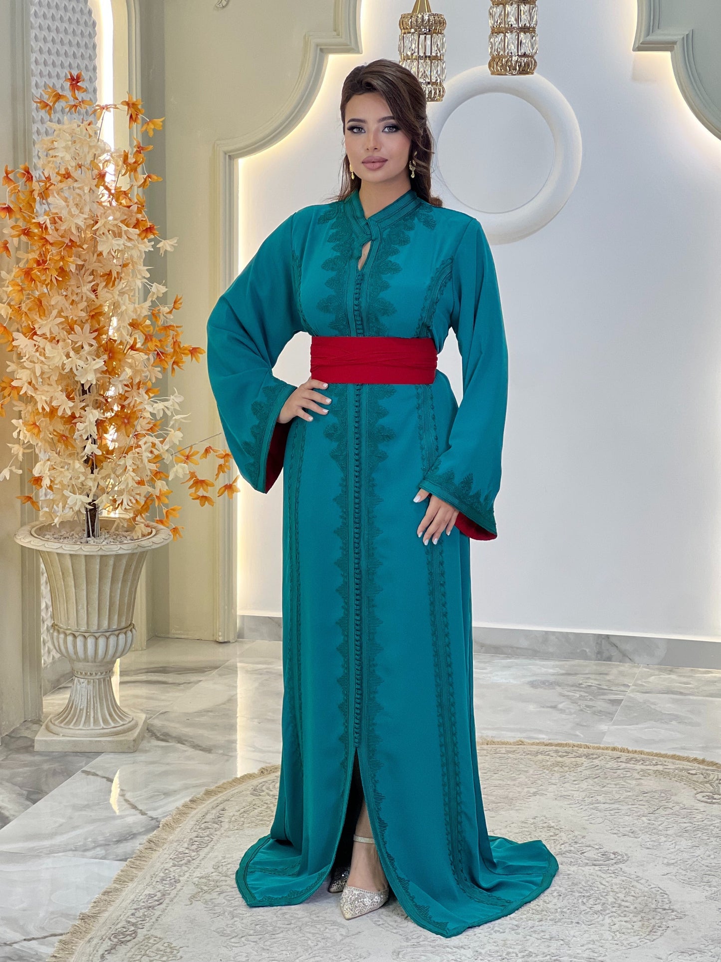 Ren faire dress - Caftan Nawal | Rehearsal silk dress | Silk reception dress | Wedding dress simple | Flowy wedding