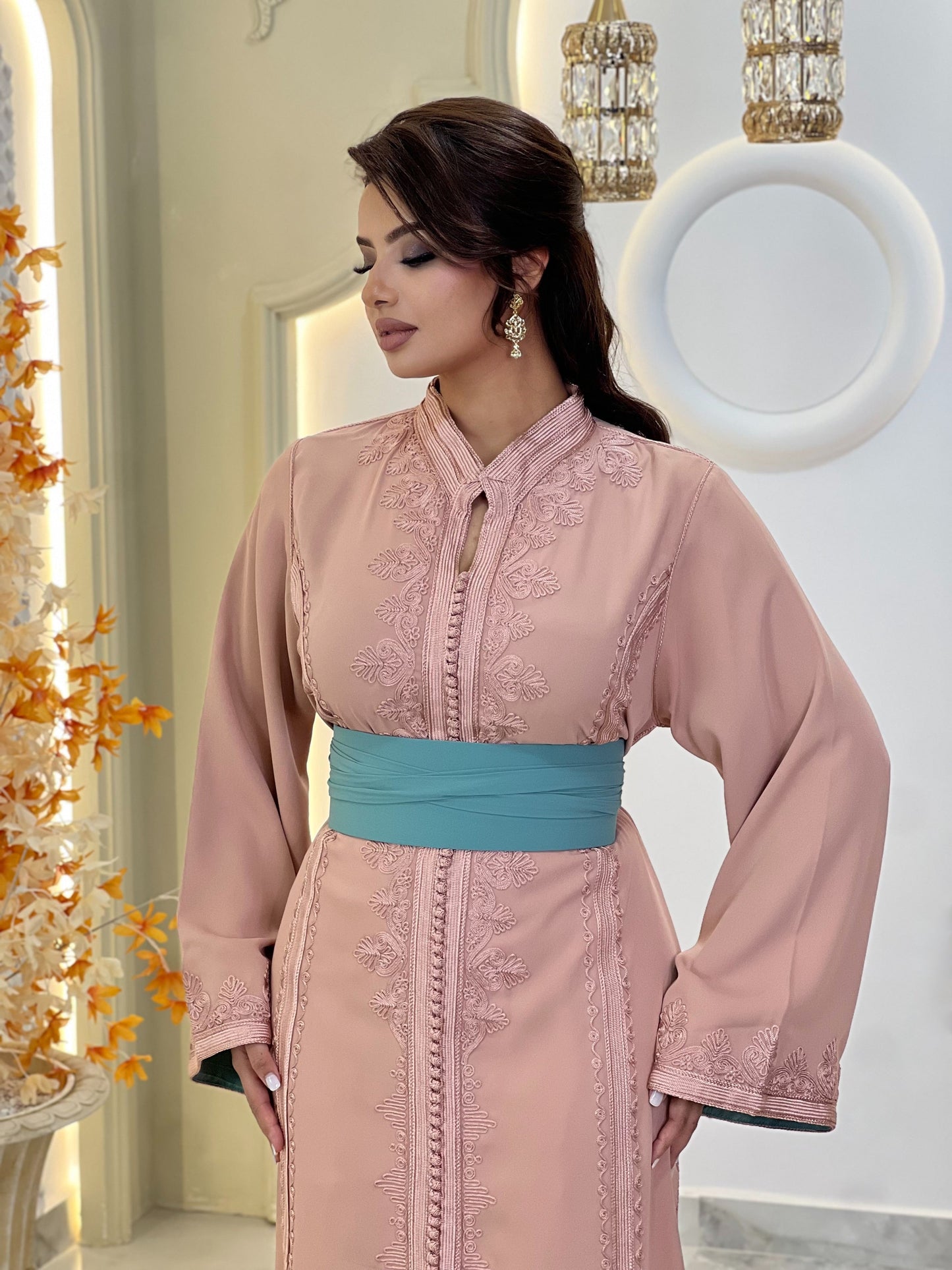 Ren faire dress - Caftan Nawal | Rehearsal silk dress | Silk reception dress | Wedding dress simple | Flowy wedding
