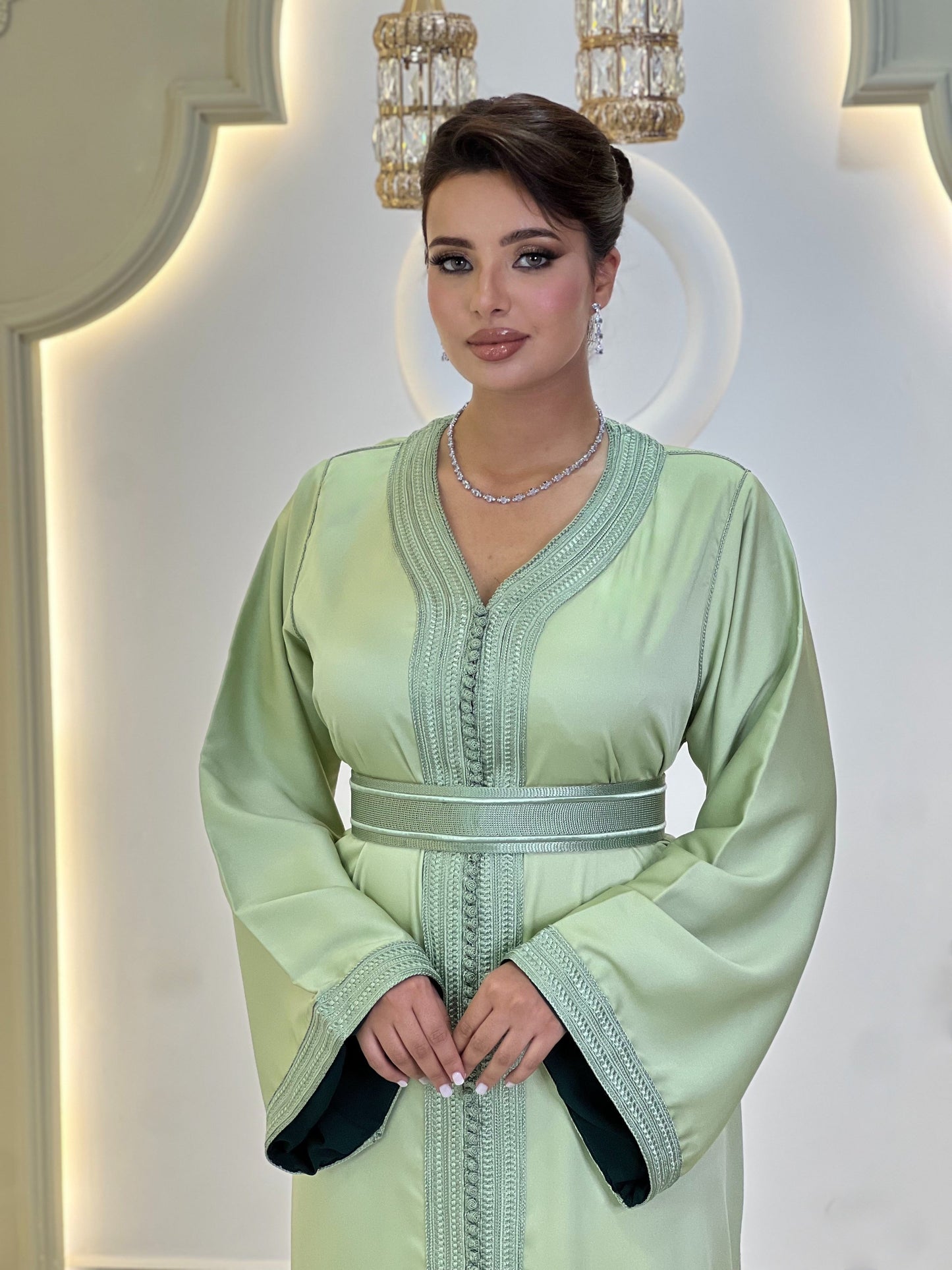 Courtesan dress - Caftan Maram | Glitter Bridal Lux | Civil court dress | Pearl lace corset | Fantasy bridal gown