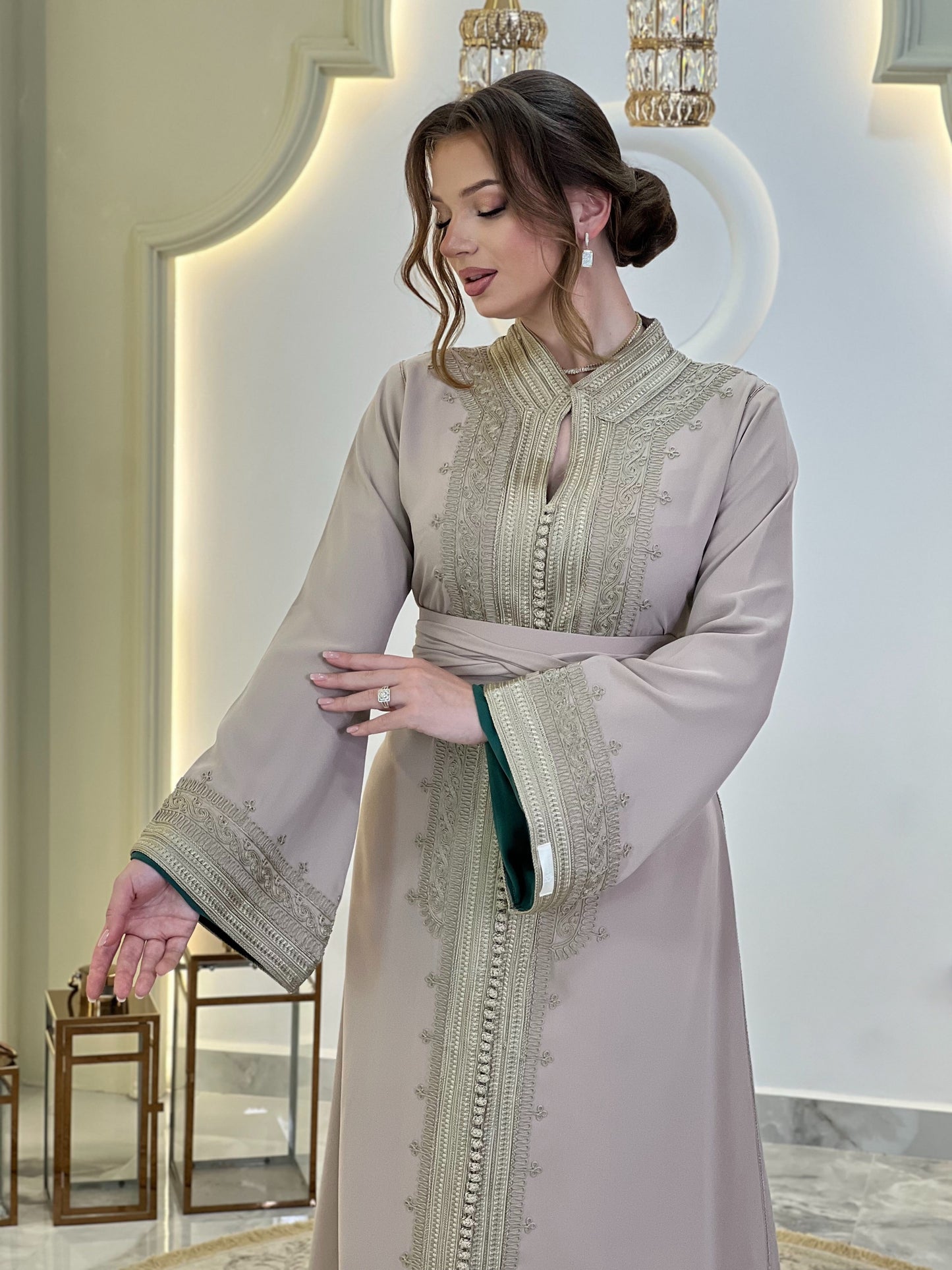Bridal gown boho - Caftan Nazeera | Reception dress | Backless bride dress | Gown with train | Romantic bridal gown