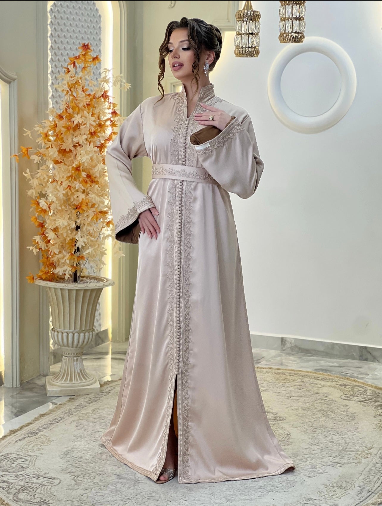 Flowy wedding - Caftan Dounia | Rustic wedding dress | Bridal gown boho | Reception dress | Backless bride dress