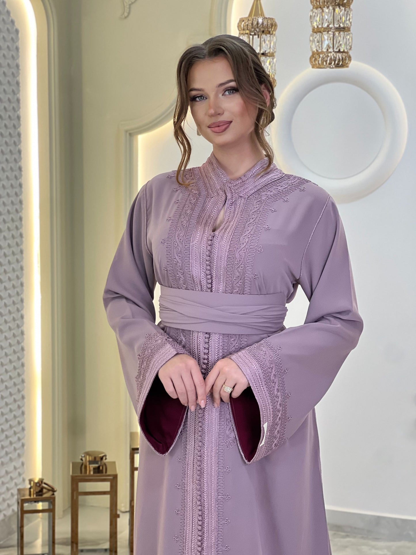 Bridal gown boho - Caftan Nazeera | Reception dress | Backless bride dress | Gown with train | Romantic bridal gown