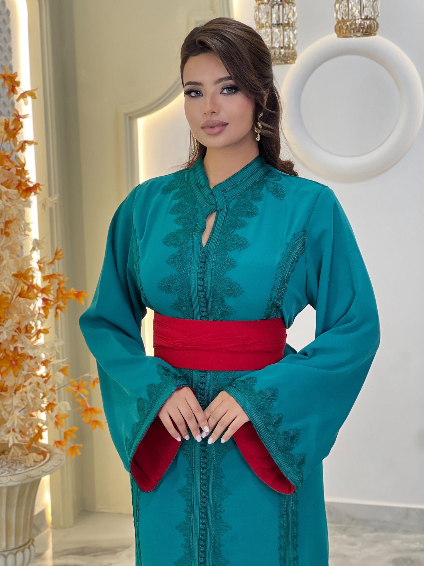 Ren faire dress - Caftan Nawal | Rehearsal silk dress | Silk reception dress | Wedding dress simple | Flowy wedding
