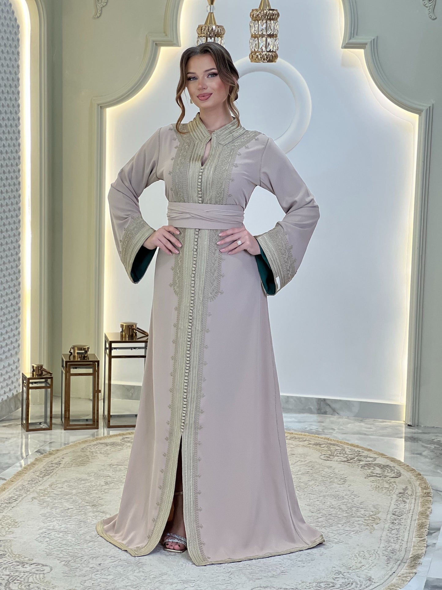 Bridal gown boho - Caftan Nazeera | Reception dress | Backless bride dress | Gown with train | Romantic bridal gown