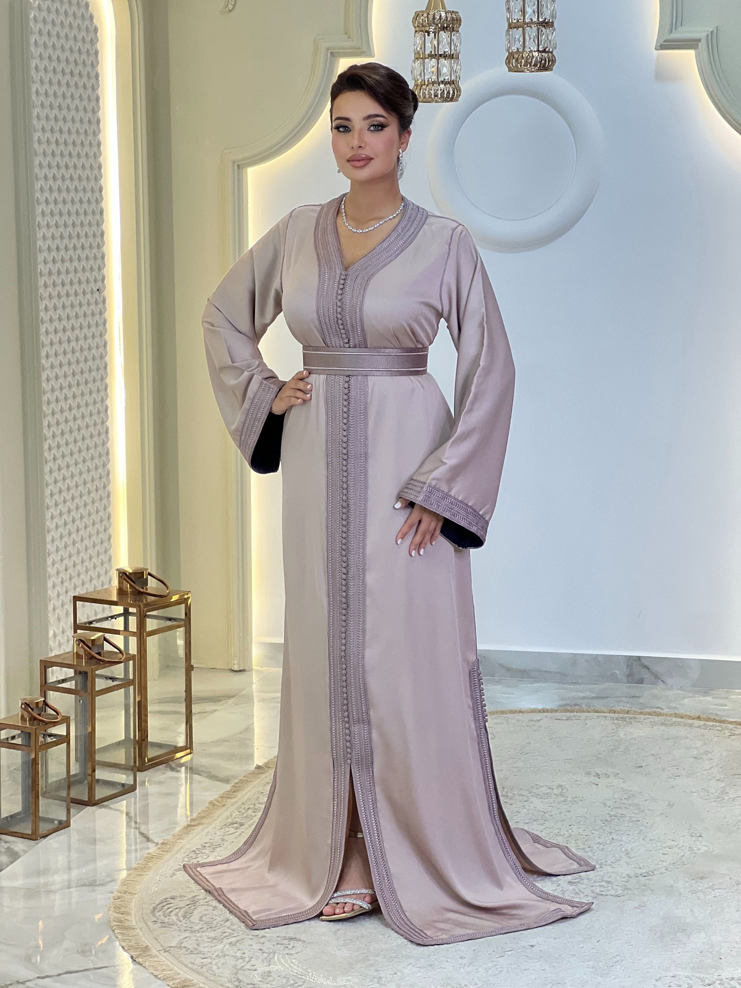 Courtesan dress - Caftan Maram | Glitter Bridal Lux | Civil court dress | Pearl lace corset | Fantasy bridal gown