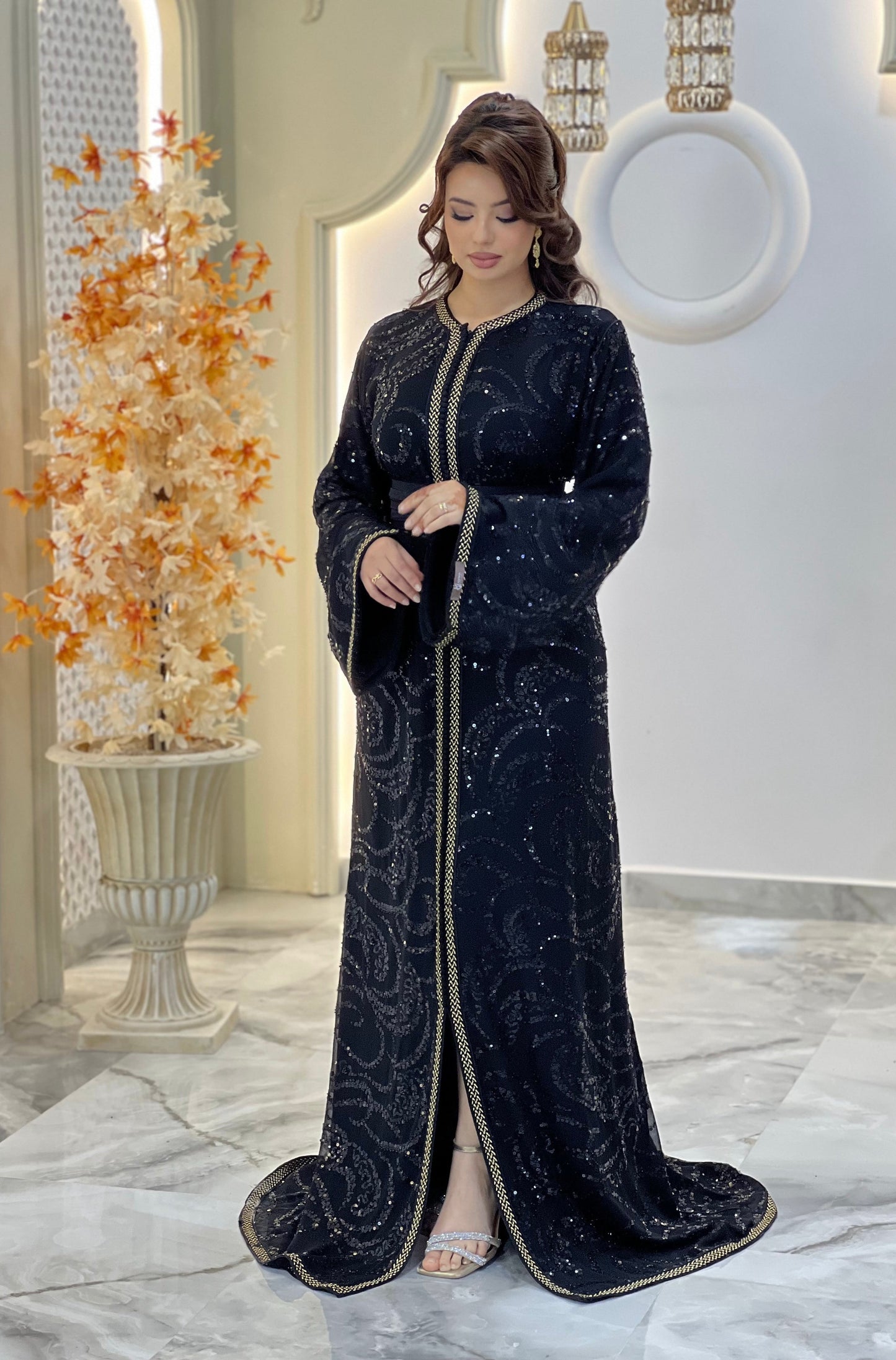 Satin floor length - ZAHARA NOIR | Renaissance gown | Romantic gown | Engagement gown | Renaissance dress