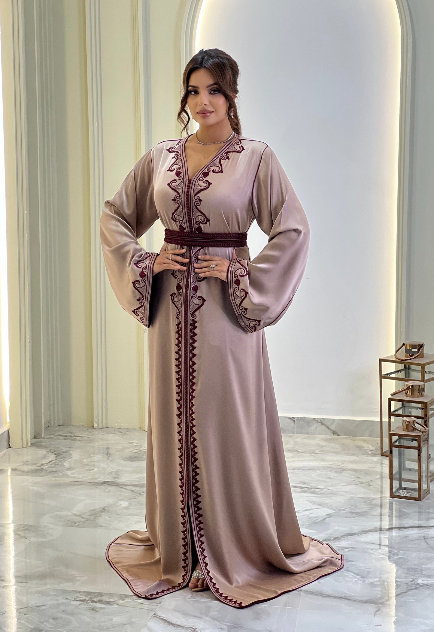 Modest wedding dress - Celestine | Drop waist wedding | Fairy tale dress | Venice Carnival | Satin floor length