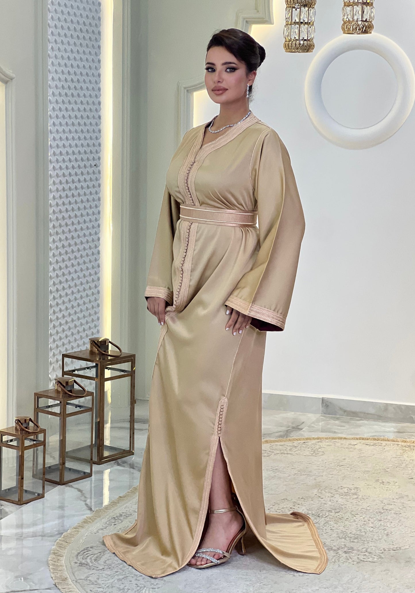 Courtesan dress - Caftan Maram | Glitter Bridal Lux | Civil court dress | Pearl lace corset | Fantasy bridal gown