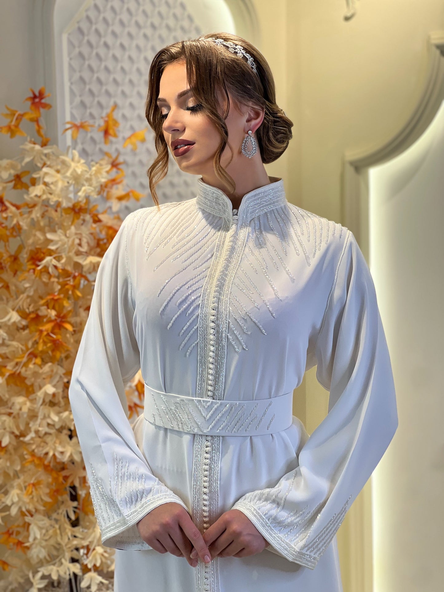 Silk reception dress - Solenne White | Wedding dress simple | Flowy wedding | Rustic wedding dress | Bridal gown boho