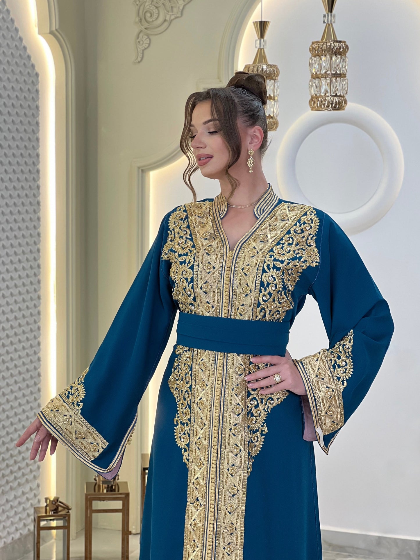 Silk reception dress - Caftan Afsana | Wedding dress simple | Flowy wedding | Rustic wedding dress | Bridal gown boho