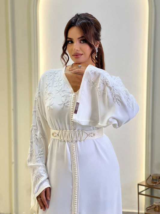 Romantic bridal gown - Ruby White | Boho bridal gown | Modest wedding dress | Drop waist wedding | Fairy tale dress