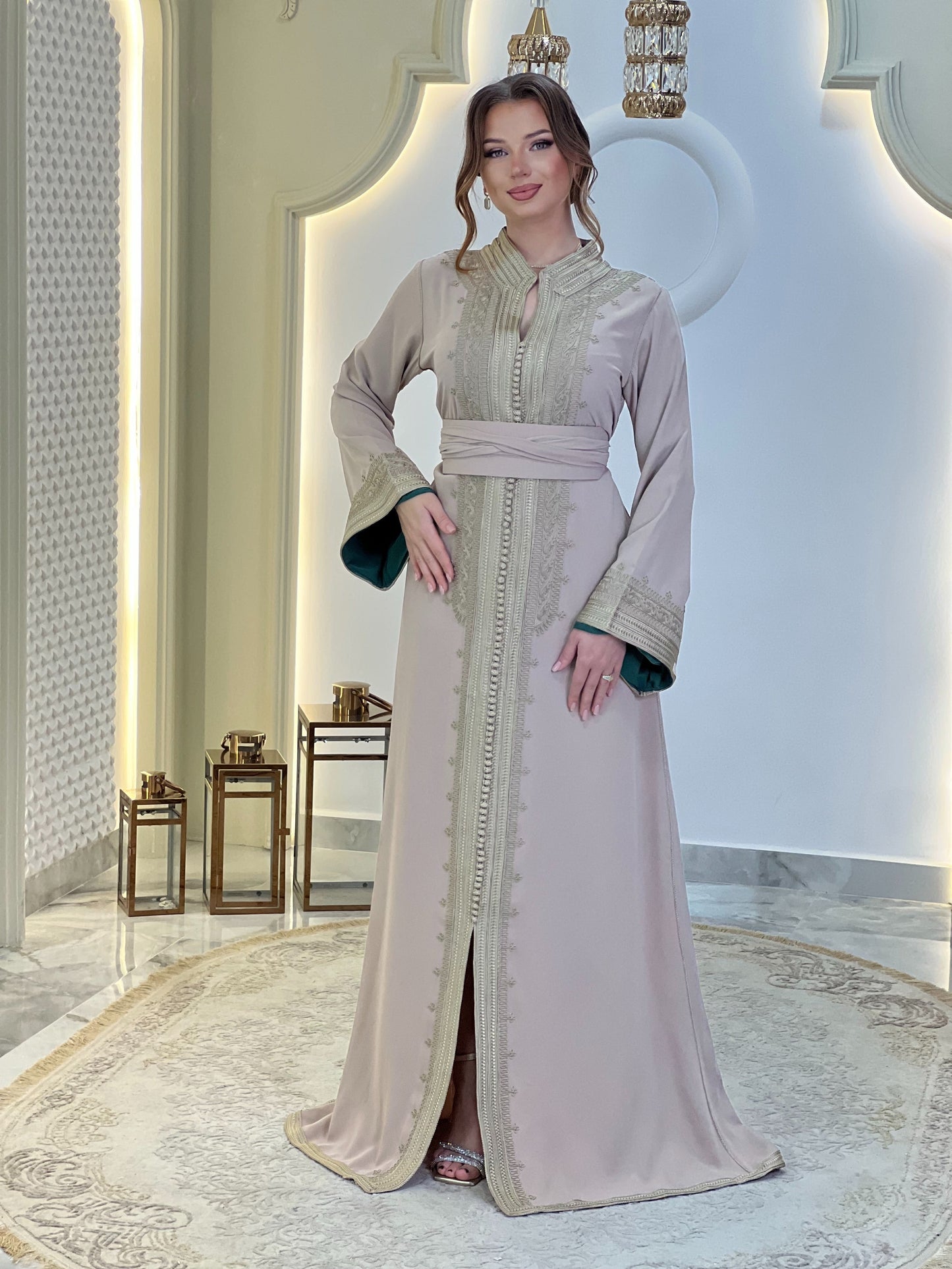 Bridal gown boho - Caftan Nazeera | Reception dress | Backless bride dress | Gown with train | Romantic bridal gown