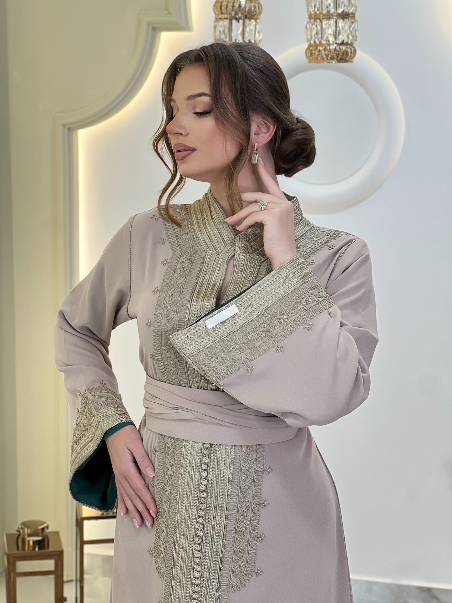 Bridal gown boho - Caftan Nazeera | Reception dress | Backless bride dress | Gown with train | Romantic bridal gown