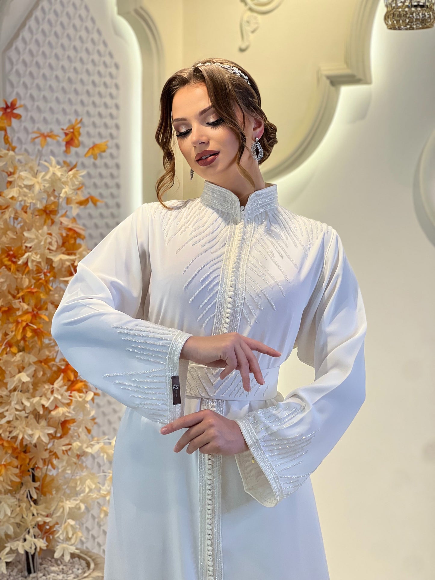 Silk reception dress - Solenne White | Wedding dress simple | Flowy wedding | Rustic wedding dress | Bridal gown boho