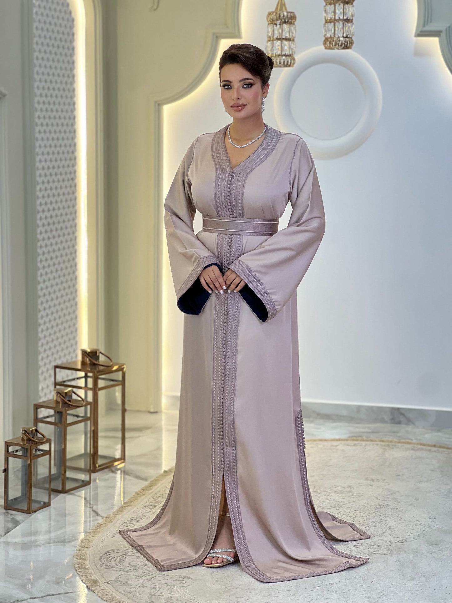 Courtesan dress - Caftan Maram | Glitter Bridal Lux | Civil court dress | Pearl lace corset | Fantasy bridal gown