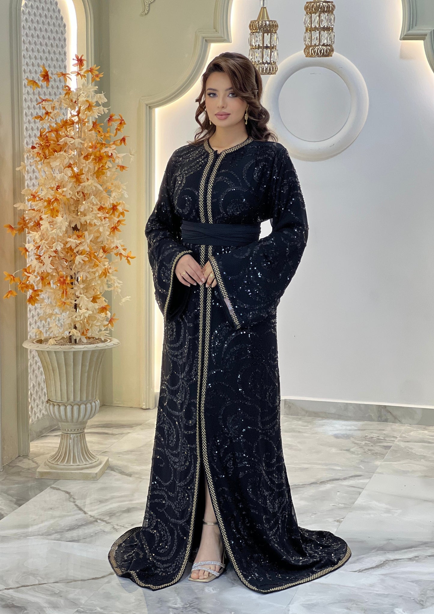 Satin floor length - ZAHARA NOIR | Renaissance gown | Romantic gown | Engagement gown | Renaissance dress