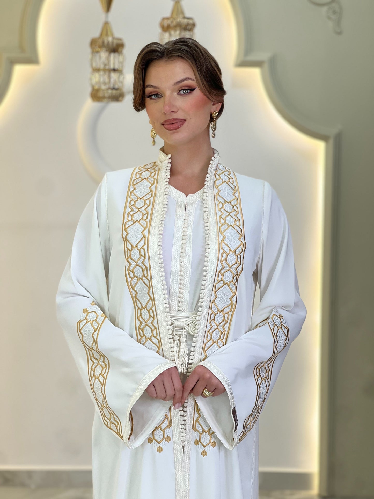 Civil court dress - Rhésus | Pearl lace corset | Fantasy bridal gown | Pearl mini gown | Bias low open back