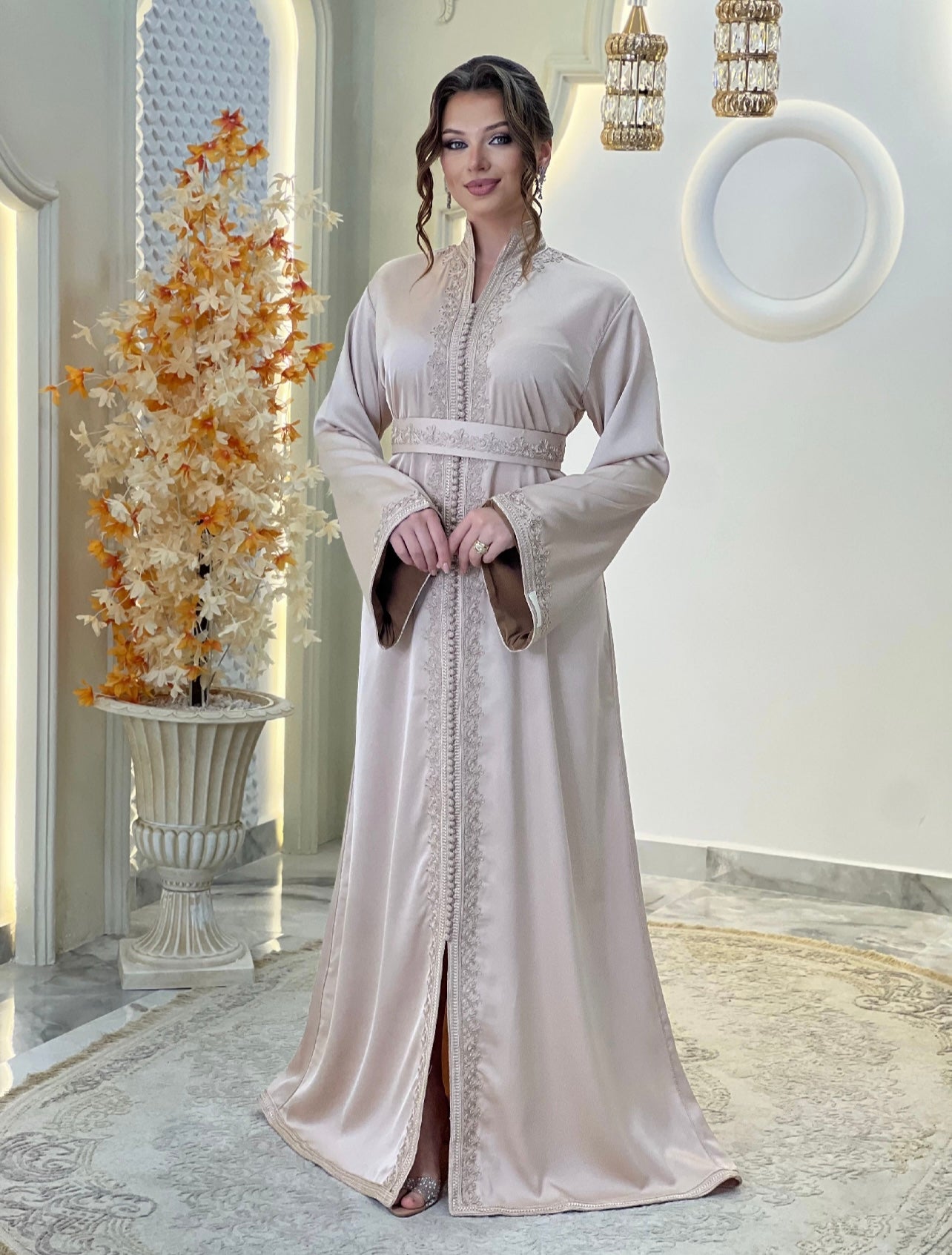 Flowy wedding - Caftan Dounia | Rustic wedding dress | Bridal gown boho | Reception dress | Backless bride dress