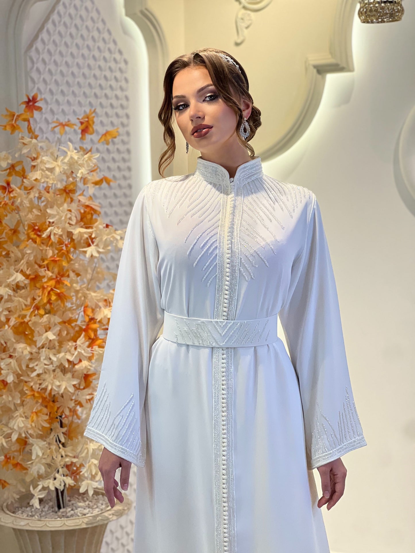 Silk reception dress - Solenne White | Wedding dress simple | Flowy wedding | Rustic wedding dress | Bridal gown boho
