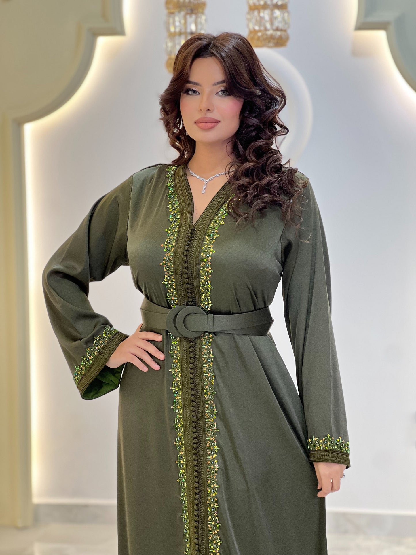 Satin floor length - Kaftan Melila | Renaissance gown | Romantic gown | Engagement gown | Renaissance dress