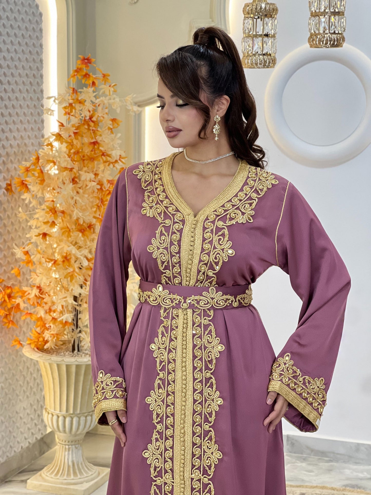 Courtesan dress - Kaftan Golnaz | Glitter Bridal Lux | Civil court dress | Pearl lace corset | Fantasy bridal gown