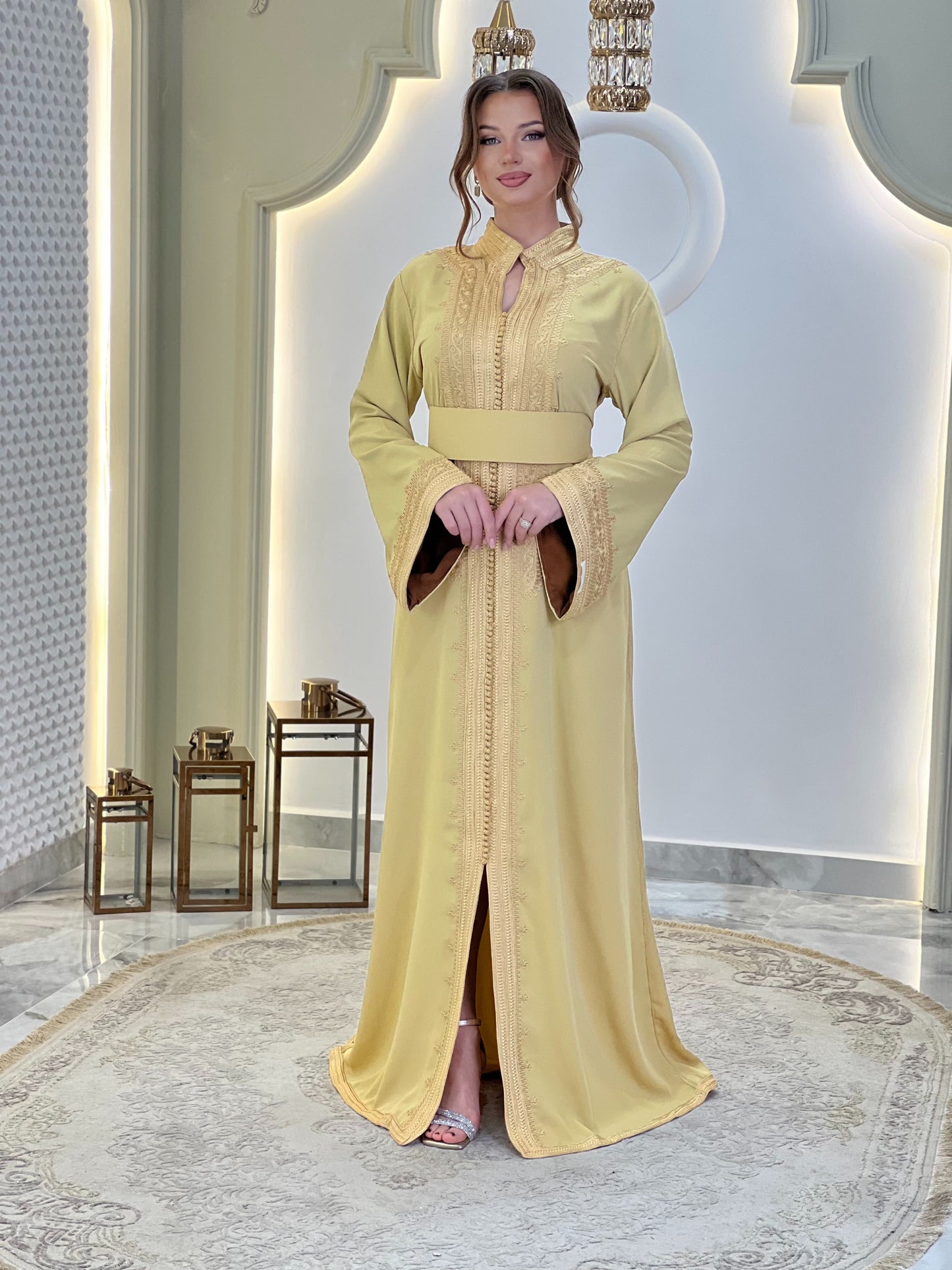 Bridal gown boho - Caftan Nazeera | Reception dress | Backless bride dress | Gown with train | Romantic bridal gown