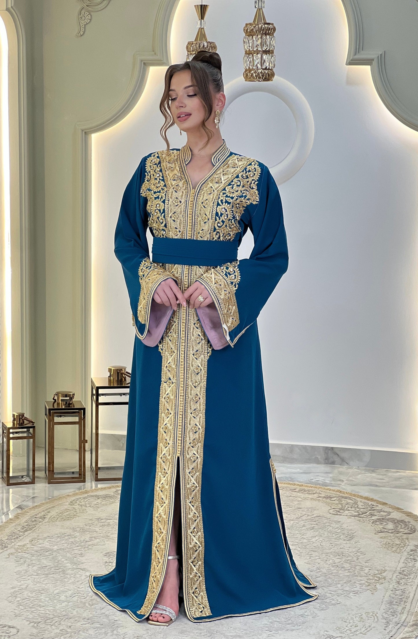 Silk reception dress - Caftan Afsana | Wedding dress simple | Flowy wedding | Rustic wedding dress | Bridal gown boho