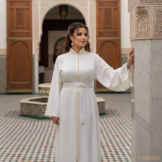 Kaftan Liam White - Riad Lifestyle